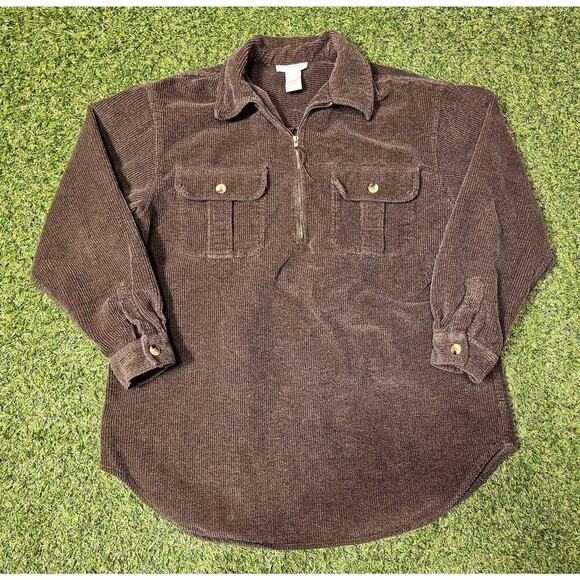 Vintage Jones New York Sport Corduroy Button Oversize Shacket Shirt Jacket M - Picture 1 of 6